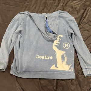 Blue “Desire” Graphic Hoodie